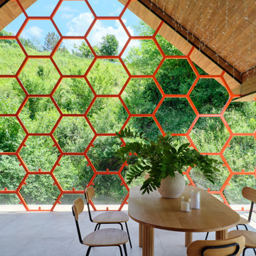 Contemporary Tennis Court Clubhouse