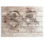 Wood World Map Print On Wood, 80x60 cm