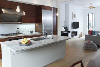 Kitchen - modern kitchen idea in New York