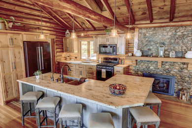 This is an example of a rustic kitchen.