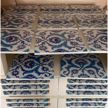 Hand Painted Ceramic Tiles -Ready to go Berlin!
