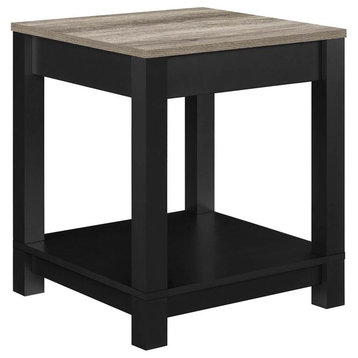 Altra Furniture Carver End Table in Black and Sonoma Oak