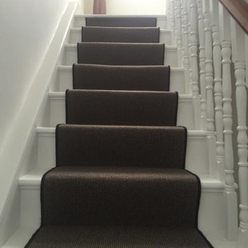 Grey Carpet to Stairs with Black Whipping