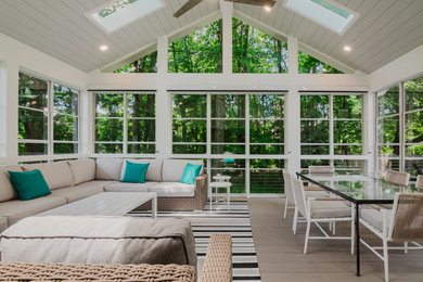 This is an example of a transitional back porch design in DC Metro.