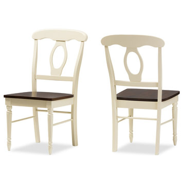 Napoleon Cottage Wooden Dining Chair in Cream (Set of 2)