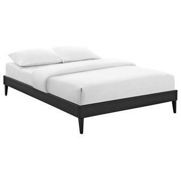 Modway Bedroom Sharon Full Vinyl Bed Frame With Squared Tapered Legs