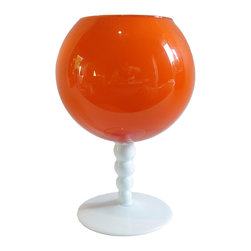 EMPOLI ORANGE TWO-TONE GOBLET - Vases