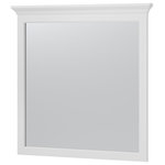 Foremost - Hollis/Lawson 32" Framed Mirror, White - With a slim and clean design, the Hollis Mirror is suitable for any bathroom. A simple wood frame and decorative crown molding lend an air of classic design to this mirror. This mirror coordinates perfectly with any size Hollis or Lawson vanity in White. Includes pre-attached mounting hooks for easy installation.