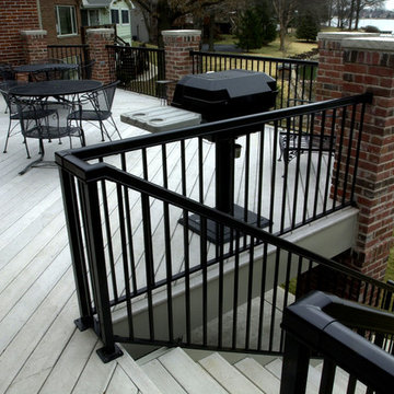 Custom Deck with Brick Columns