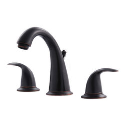 Ultra Faucets - Ultra Faucets Oil Rubbed Bronze Two Handle Lavatory Widespread Faucet - Bathroom Faucets And Showerheads