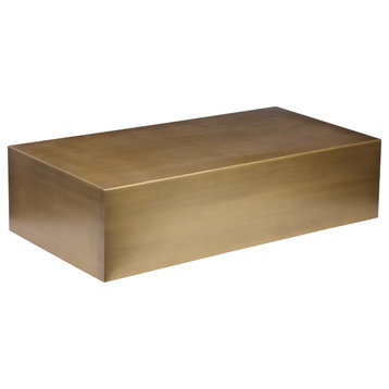 Spencer Coffee Table, Brass