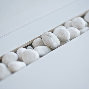 Installing Drain as an Open Trench filled with smooth stones, glass beads or ???
