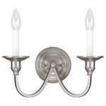 Livex Lighting - Cranford Wall Sconce, Brushed Nickel - Beautiful squared arms in a brushed nickel finish give this cranford wall sconce a transitional update to a traditional look.