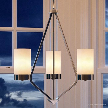 Luxury Contemporary Chandelier, Madison Series, Polished Chrome