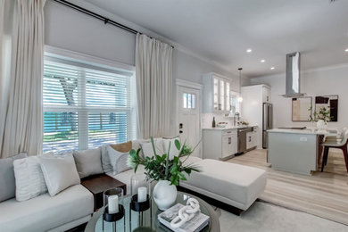 Example of a minimalist living room design in Jacksonville