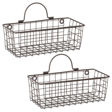 DII Wire Wall Basket, Set of 2 Small Bronze