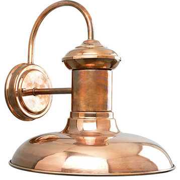 Brookside 1 Light Outdoor Wall Light, Copper, Standard Lamping