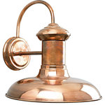 Progress Lighting - Brookside 1 Light Outdoor Wall Light, Copper, Standard Lamping - Get inspired with vintage undertones reminiscent of early 20th century train depots. This indoor-outdoor lantern is solid copper that ages to a natural patina finish. One-Light 12" wall lantern.