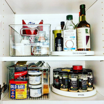 Organized Spice Cabinet