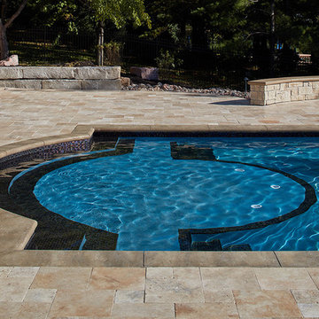 Linden Estates Travertine Poolscape