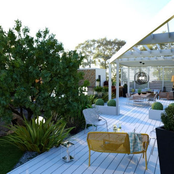 Aménagement d'extérieur - Pergola Bioclimatique - Villa contemporaine version 2