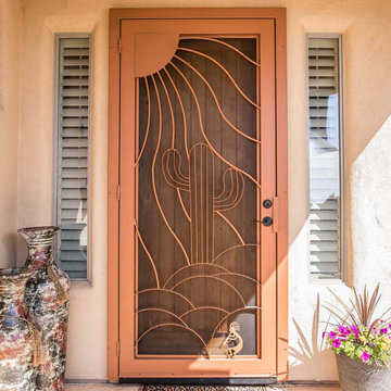 Cactus Bend Iron Security Door