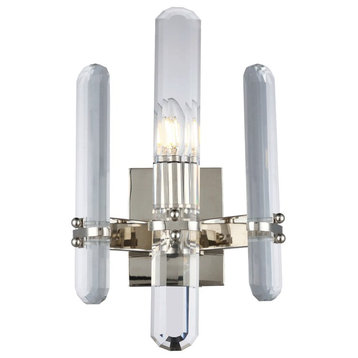 Lincoln 1-Light Wall Sconce, Polished Nickel