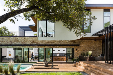 Design ideas for a midcentury home design in Austin.