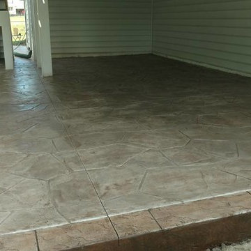 Haymarket Hamilton stamped concrete patio