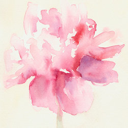 Pink Peony Watercolor Painting - Fine Art Prints