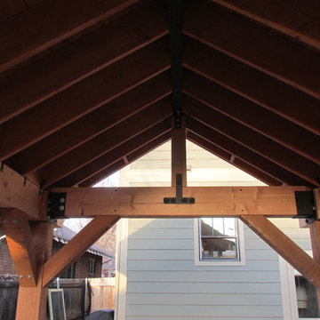 Outdoor living space / Patio Cover / Pergola with roof / Cedar post and beam