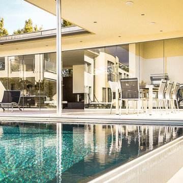 Schiebetüren für das Poolhaus