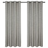 Vesta Woven Darkening Grommet Curtain Panels, Set of 2, Black Pearl, 52" X 96"