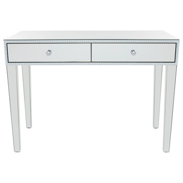 Glam Silver Wood Console Table 560097