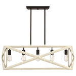 Craftmade - Craftmade Hansel 5 Light Island, Cottage White/Espresso - Part of the Hansel Collection