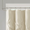 Madison Park Laurel Tufted Semi-Sheer Shower Curtain, Ivory