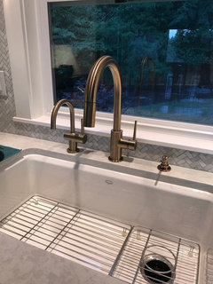 Instant hot water faucet to match this Delta champagne ...