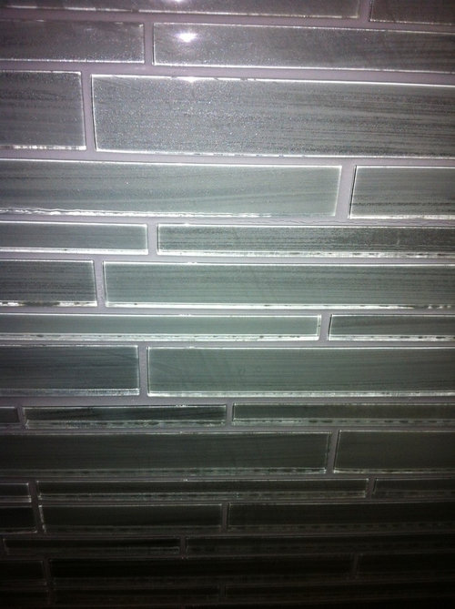 Clear glass tiles for backsplash