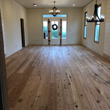 Reclaimed Long Leaf Pine Floors - Before & After