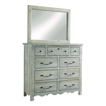 Chatsworth Drawer Dresser, Mint, With Mirror