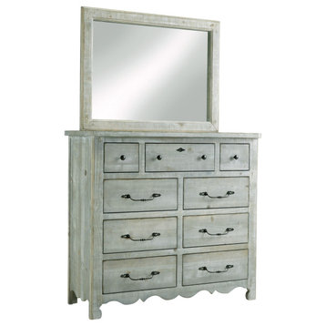 Chatsworth Drawer Dresser, Mint, With Mirror