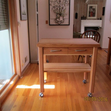 Rolling Kitchen Utility Butcher Block