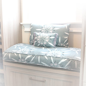 Verde Cosi "Camille Burst" and "Delicate Flower" fabrics.