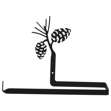 Paper Towel Holder With Horizontal Wall Mount, Pinecone