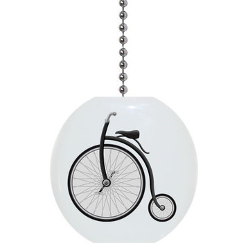 Black Retro Bicycle Ceiling Fan Pull