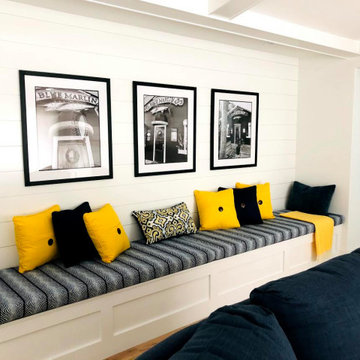 Coastal Farmhouse Family Room & Shared Spaces