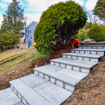 Stone Steps, Retaining Wall & Driveway Paving