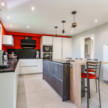 ilot central et contraste chic: la cuisine blanche qui fait la différence