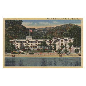 Santa Catalina Island Hotel St Catherine California Vintage Travel Poster Print