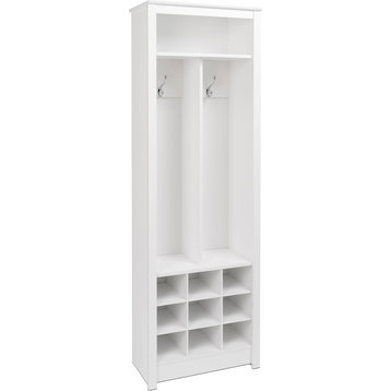 Prepac Space-Saving Shoe Rack Entryway Organizer in White